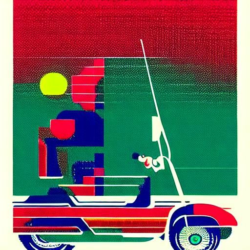 Psychedelic Quadrophenia Halftone Editorial Illustration