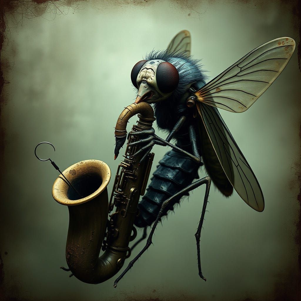 Surreal Fly Embodies Melancholic Jazz