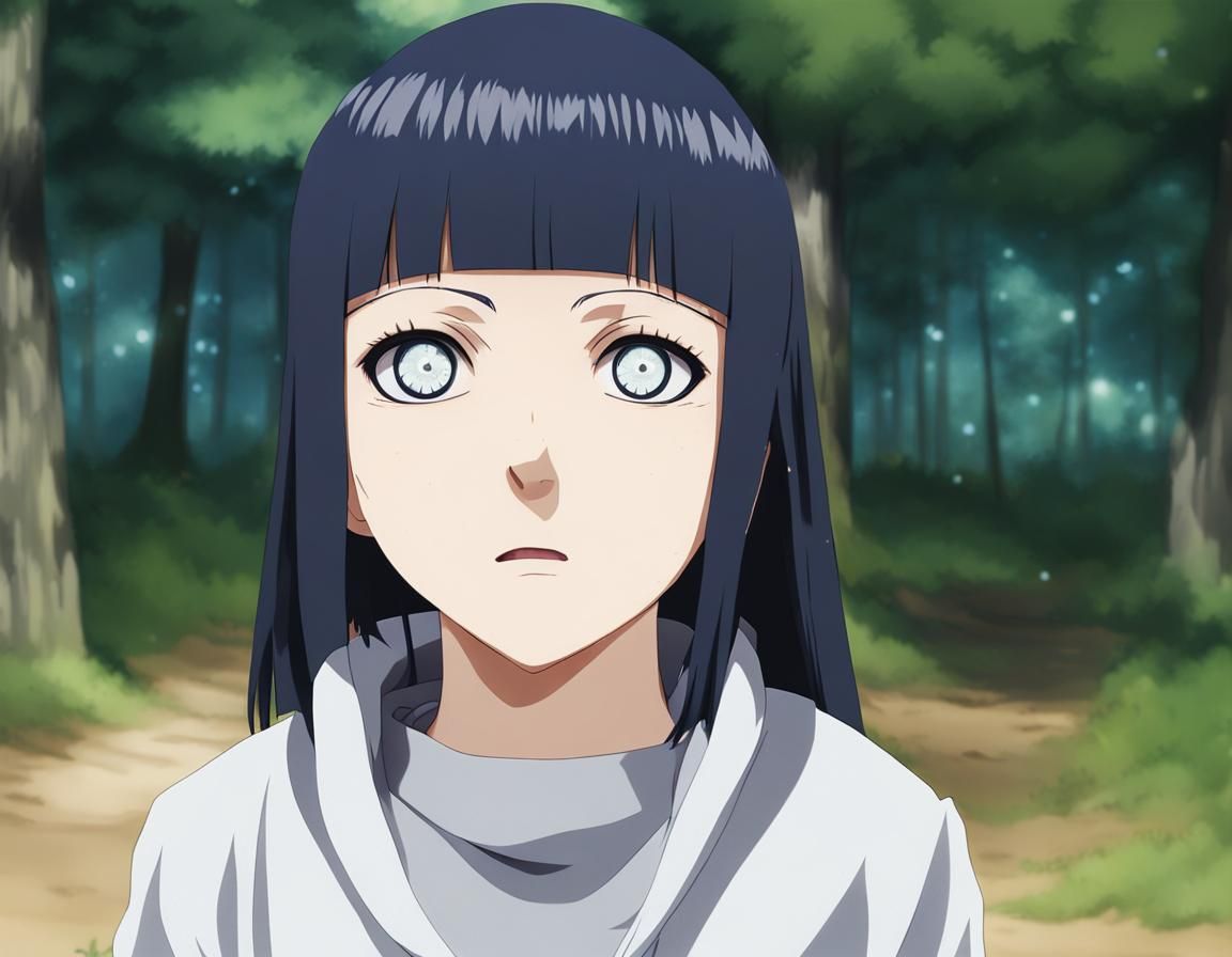 Cute Anime Rendition of Hinata Hyuga