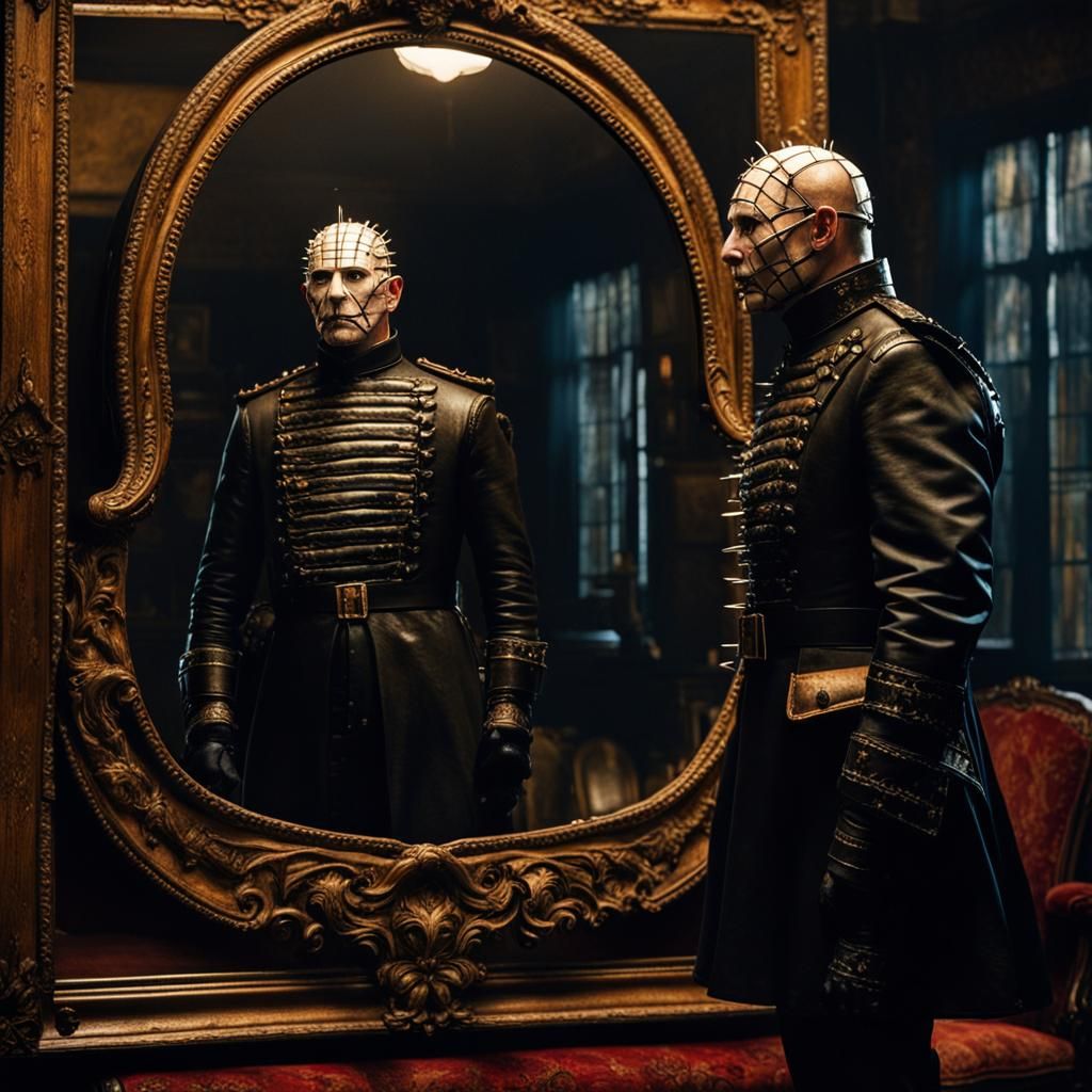 Pinhead's Reflection: A Hellraiser Portrait