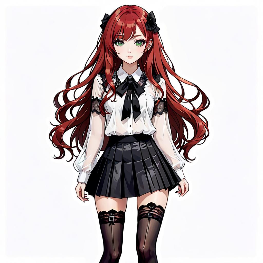 Cute Girl in Jirai Kei Fashion, Kawaii Art