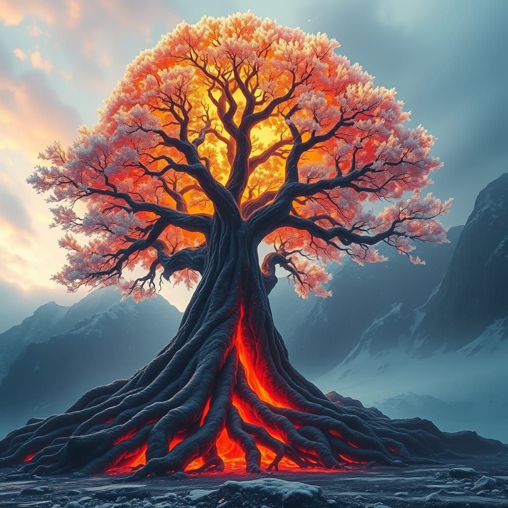 🌋❄️ Fire and Ice Tree
