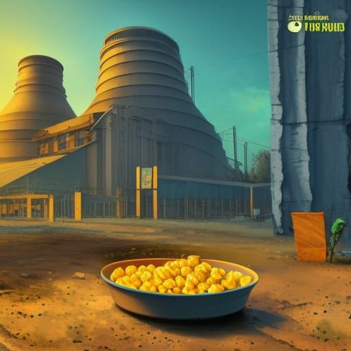 Chernobyl Whimsy: A Pixar-Style 3D Rendering