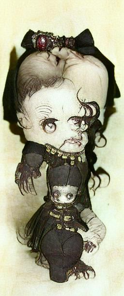 Victorian Goth Doll in Horror Style