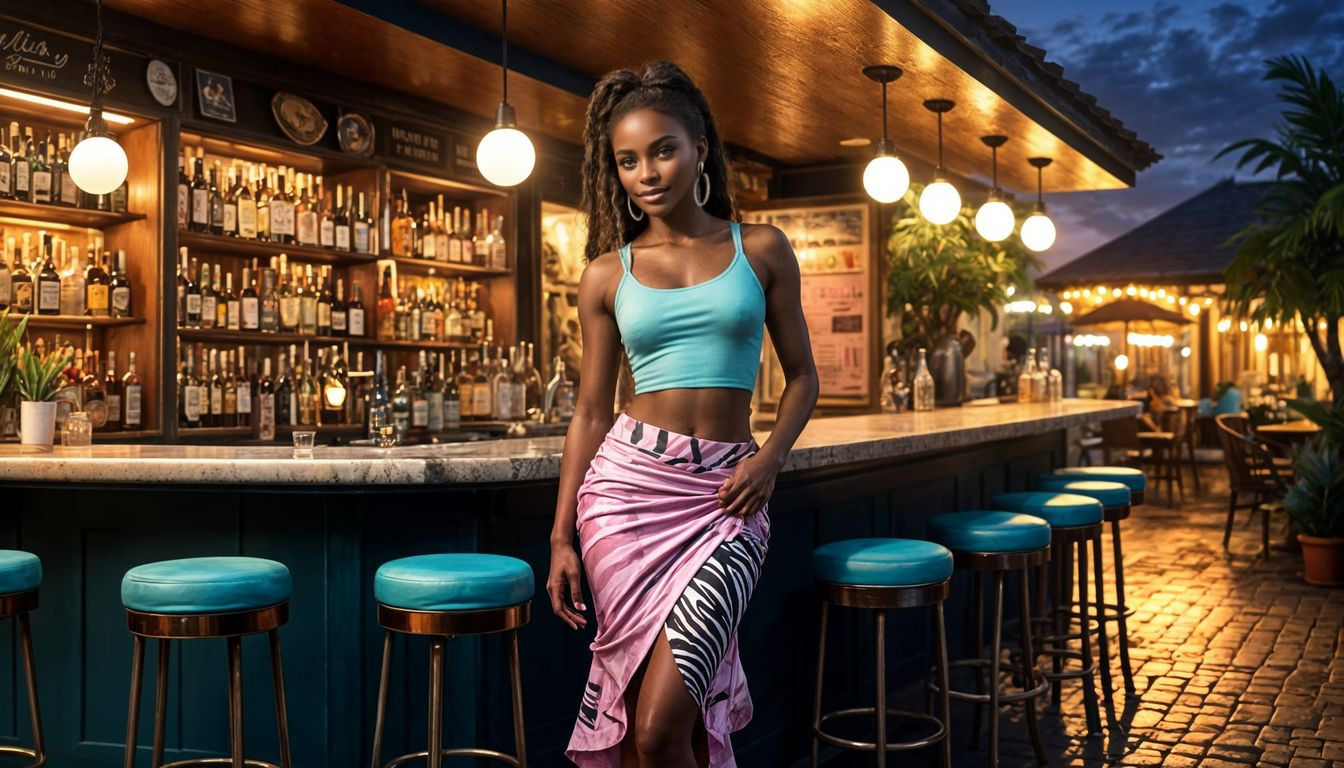 a Tropical bar scenery