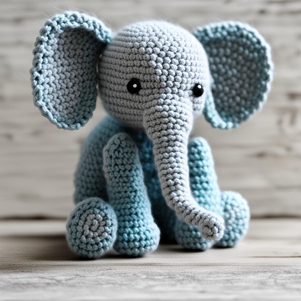 Knitted Crochet Elephant Pattern