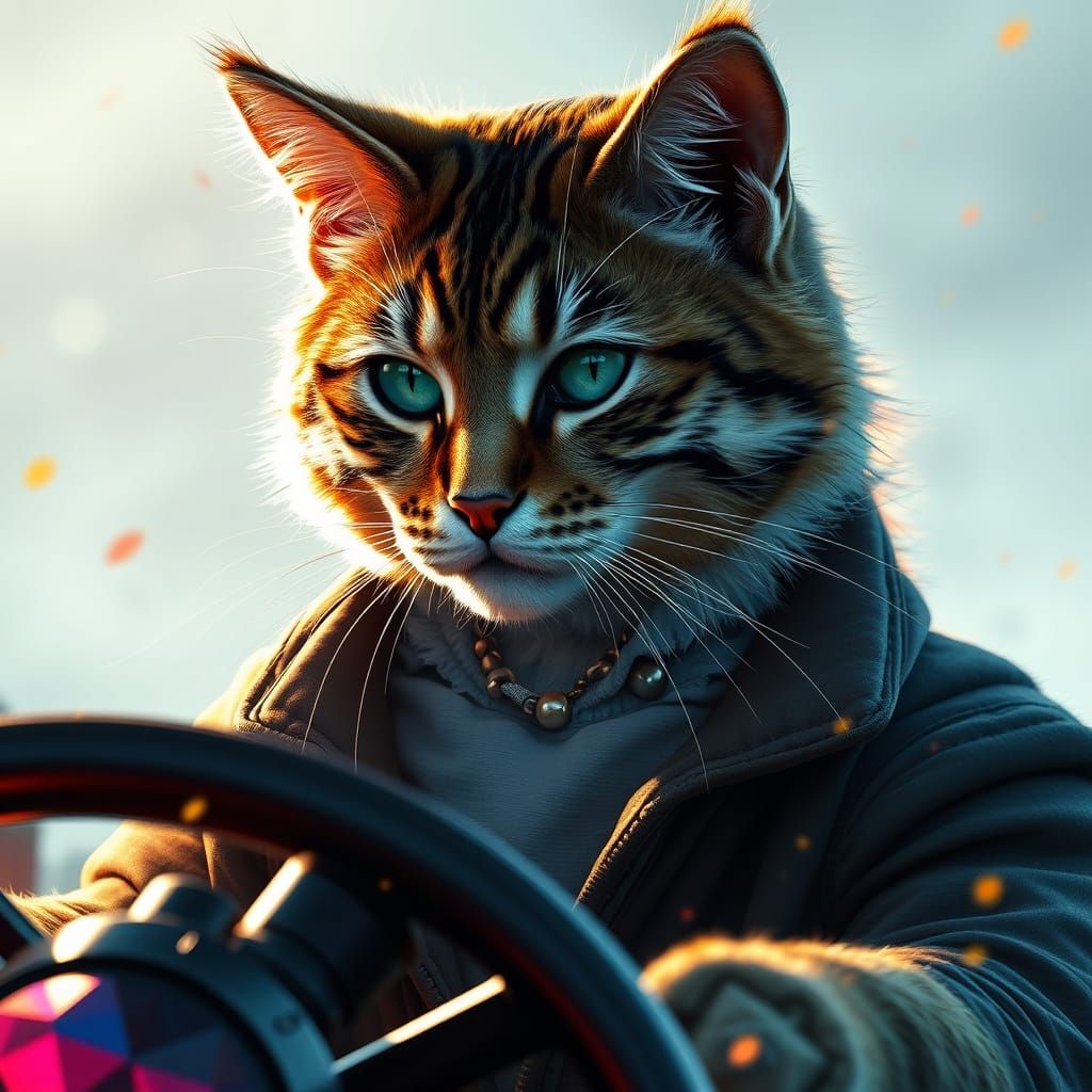 Feline Farmer in Dynamic Lighting