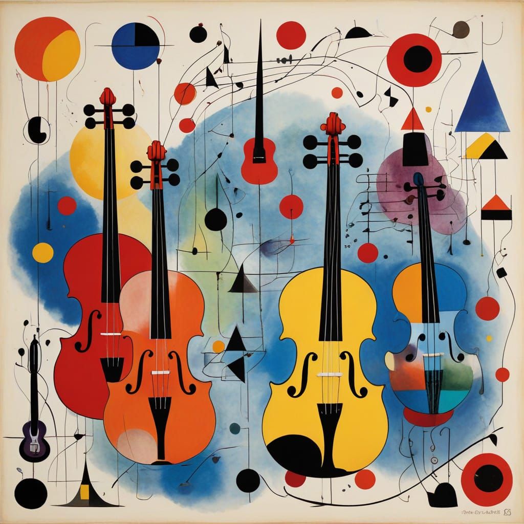 Vibrant Abstract Orchestra in Bold, Expressive Colors