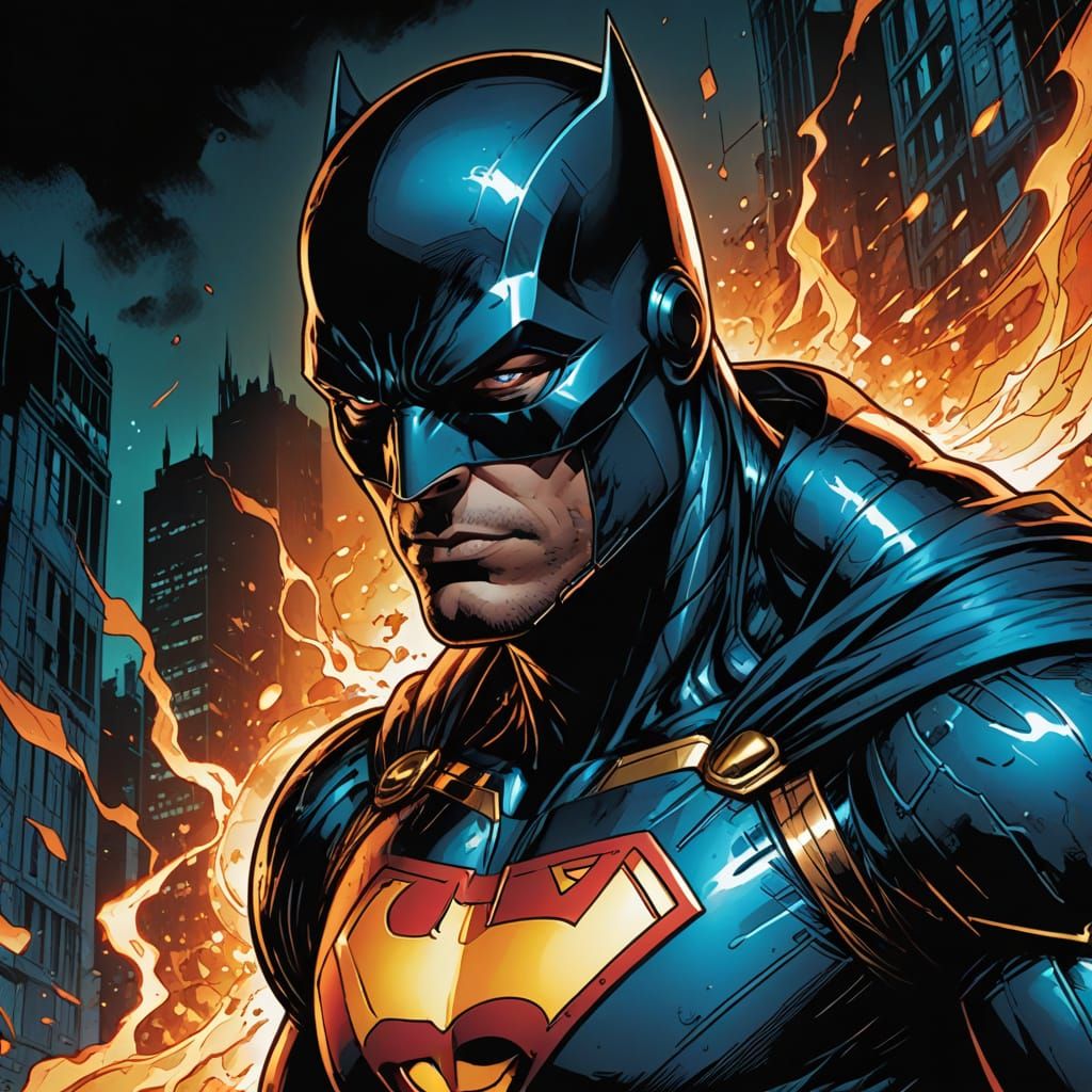 Invisible Superhero in Comic Book Style