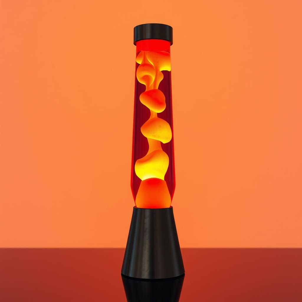 Abstract Lava Lamp Self Portrait in Minimalist Style