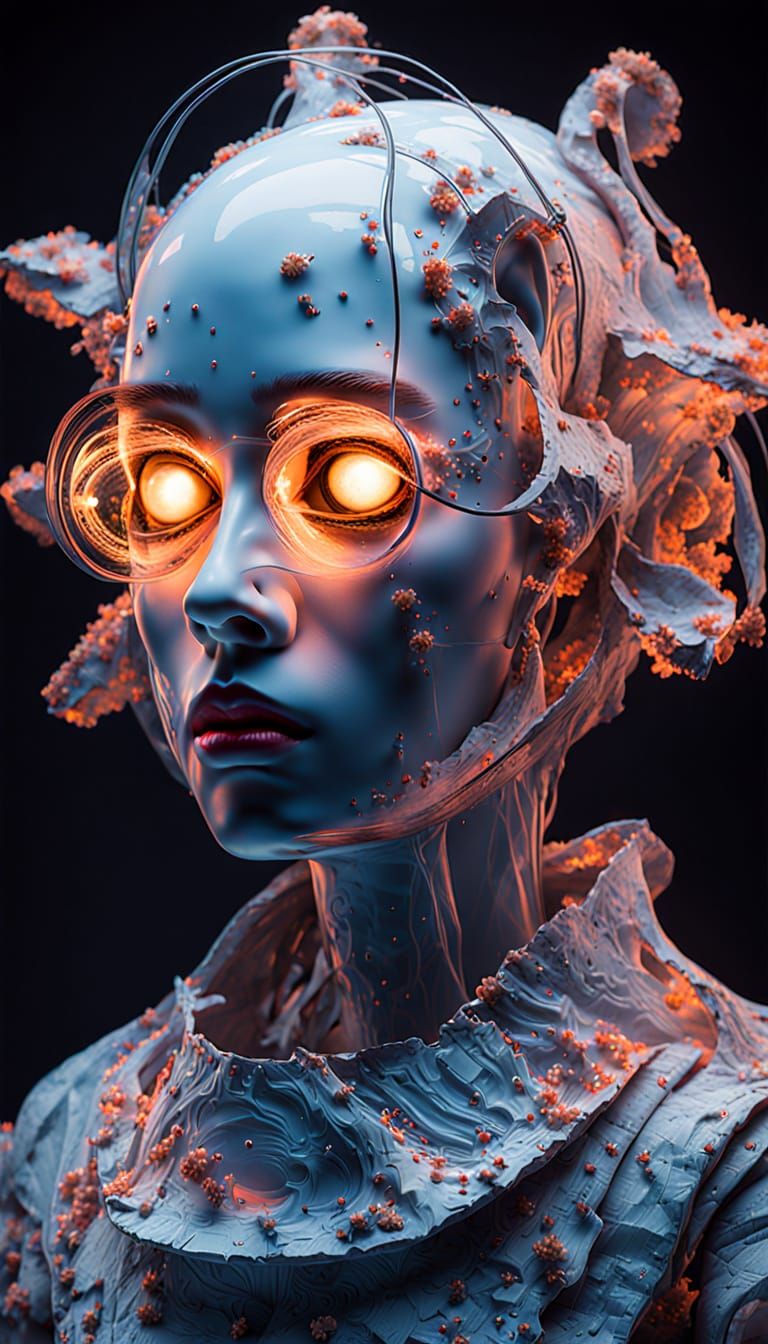 Broken Doll in Space: Grotesquecore Glitch Art