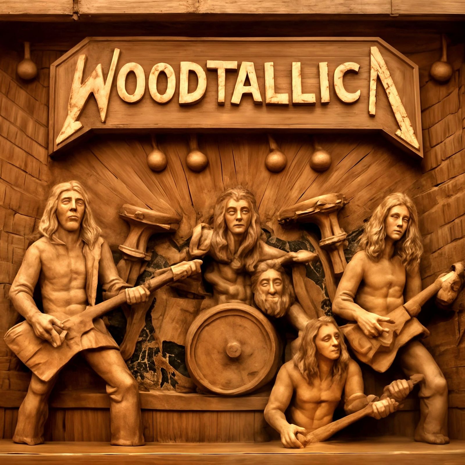 Metallica Concert Reimagined as Intricate Wood Carvings