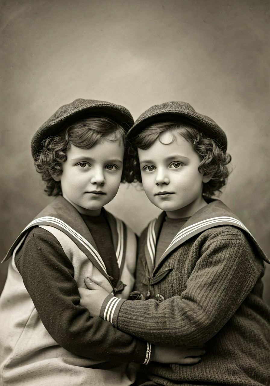 Charming 1902 Photo of Children in Sailor Suits