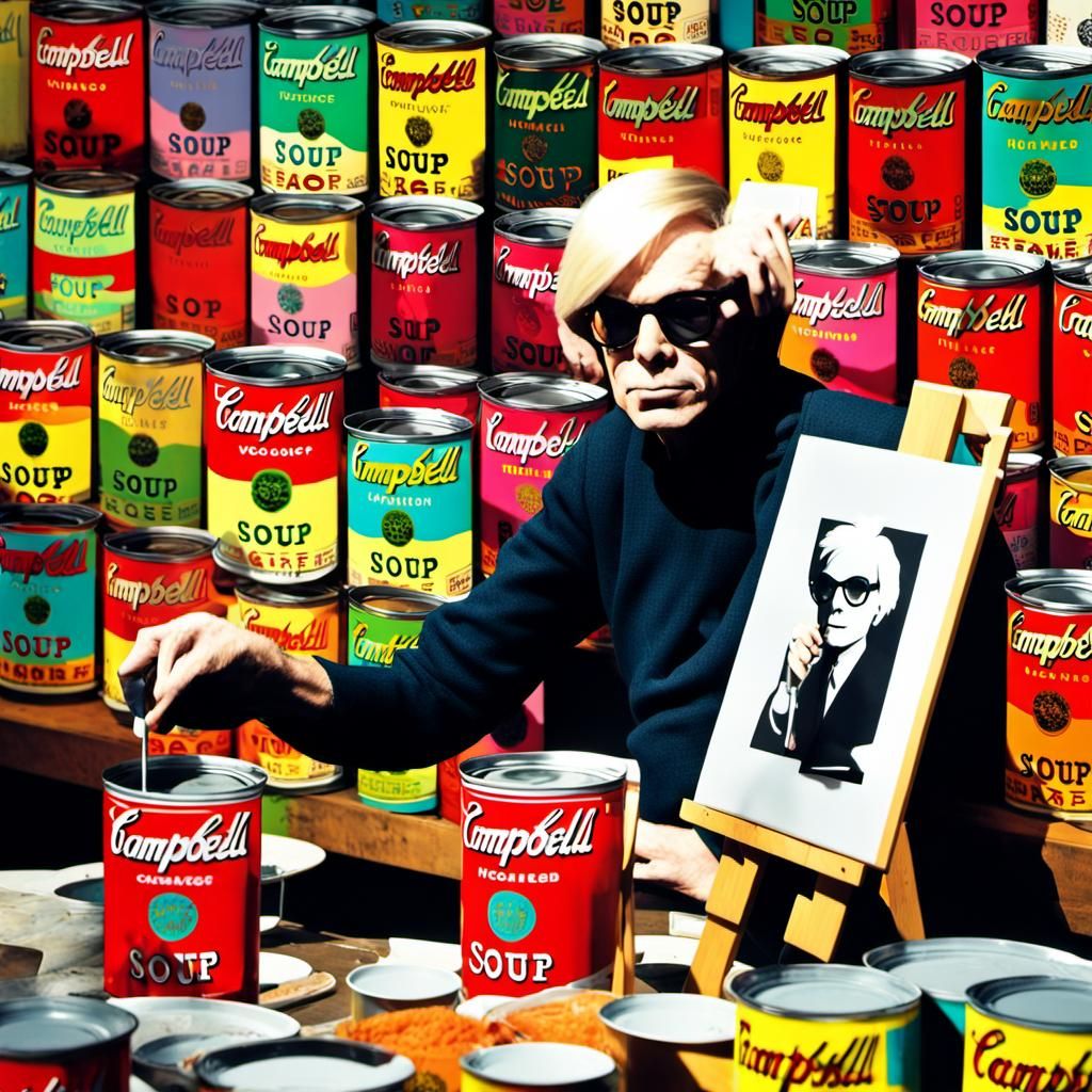Warhol's Soup Cans: A Pop Art Scene
