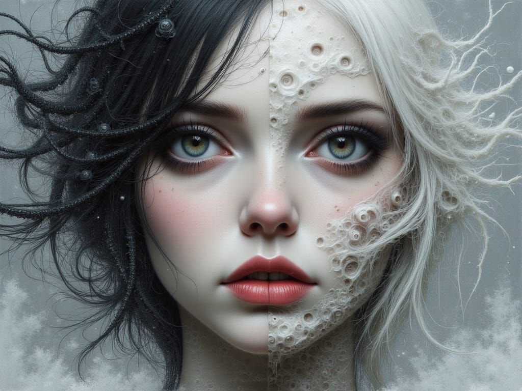 Manhwa Portrait: Angel and Demon Double Exposure