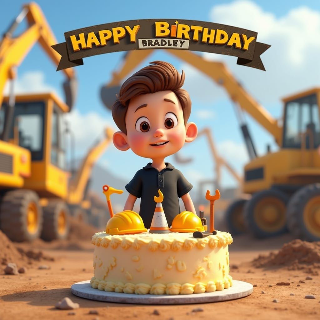 Construction Boss Celebrates Birthday with Cartoonish Fanfar...