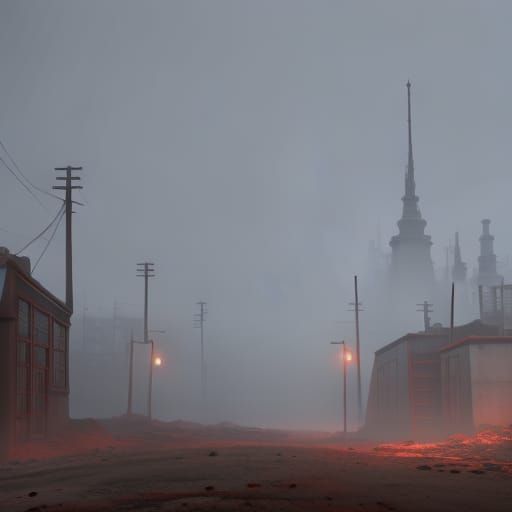 foggy city silent hill aesthetic