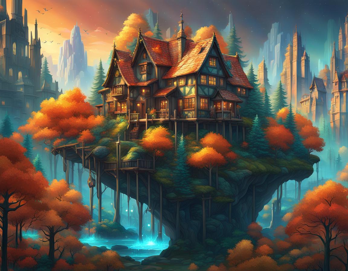 Hidden Tartan City Concept Art in Forest