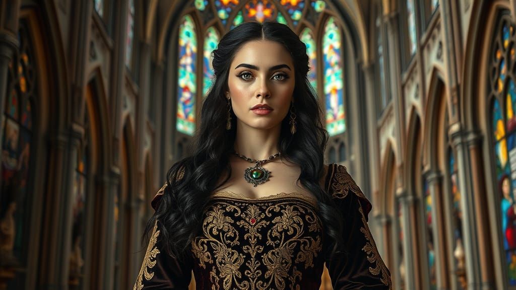 Regal Gothic Beauty from 15th Century Spain