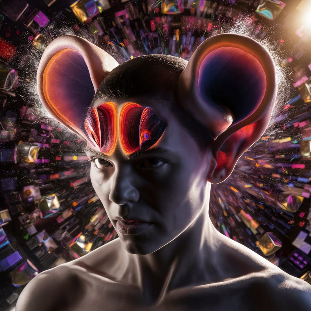 Vivid 3D Art: Ringing Ears Visualized as Giant Bells