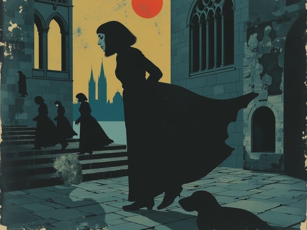 Ethereal Dancer at Gothic Cathedral in Parrish Style