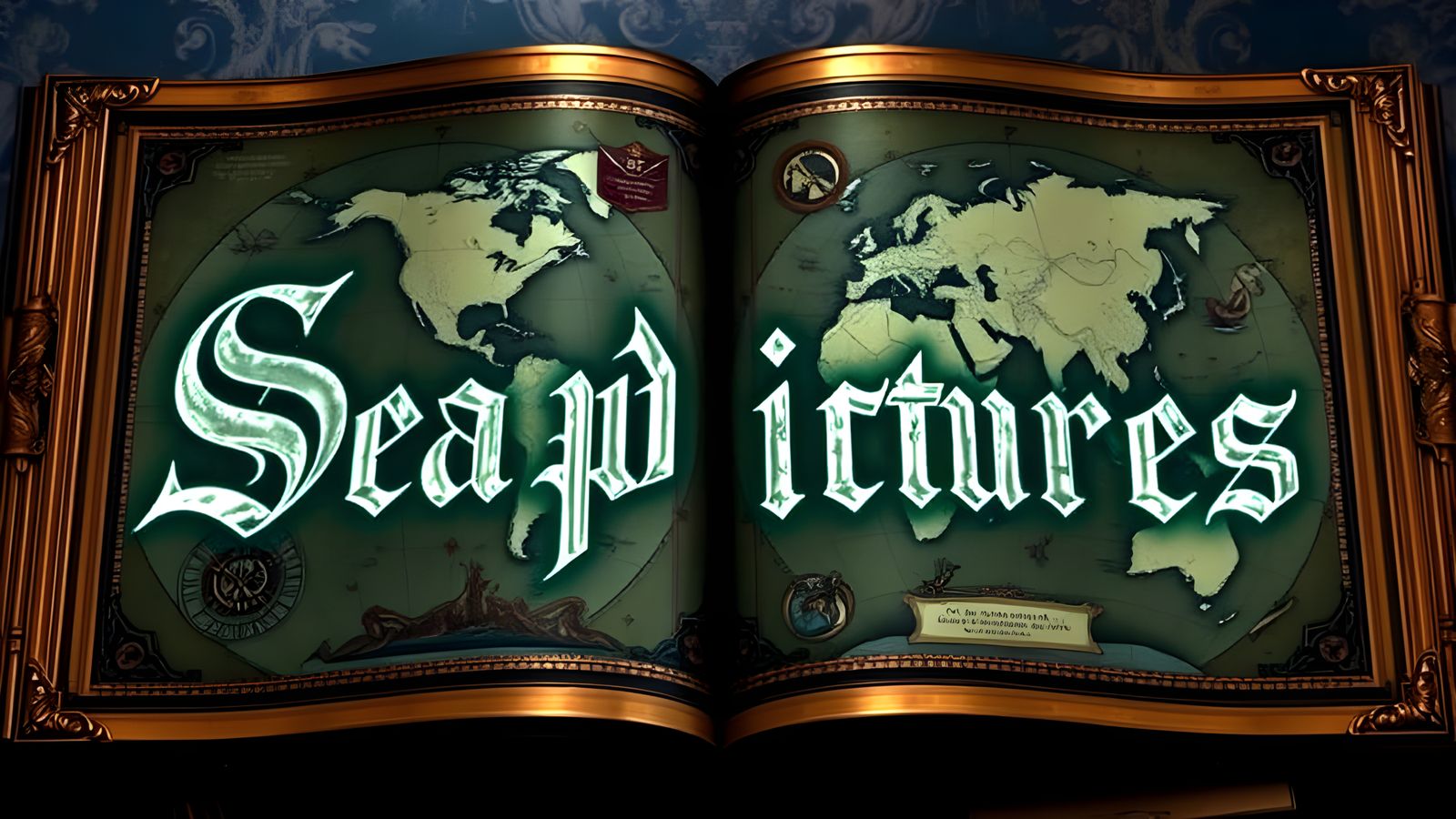 Eldritch Sea Pictures in an 18th Century Atlas Style