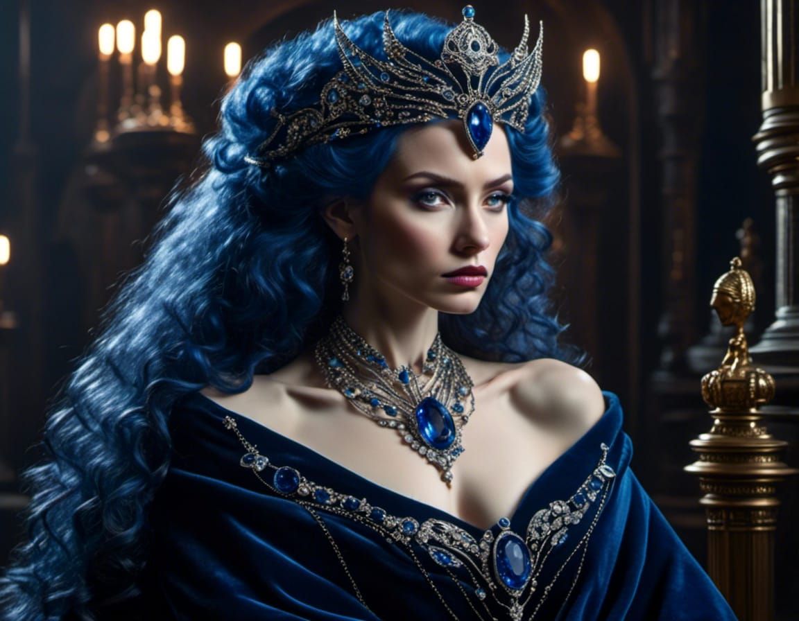 Rowena Ravenclaw's Sapphire Diadem on Velvet Pillow