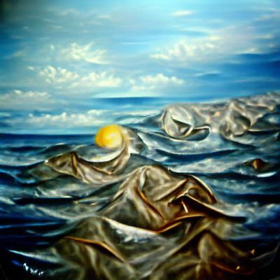 Abstract Seascape Oil Painting