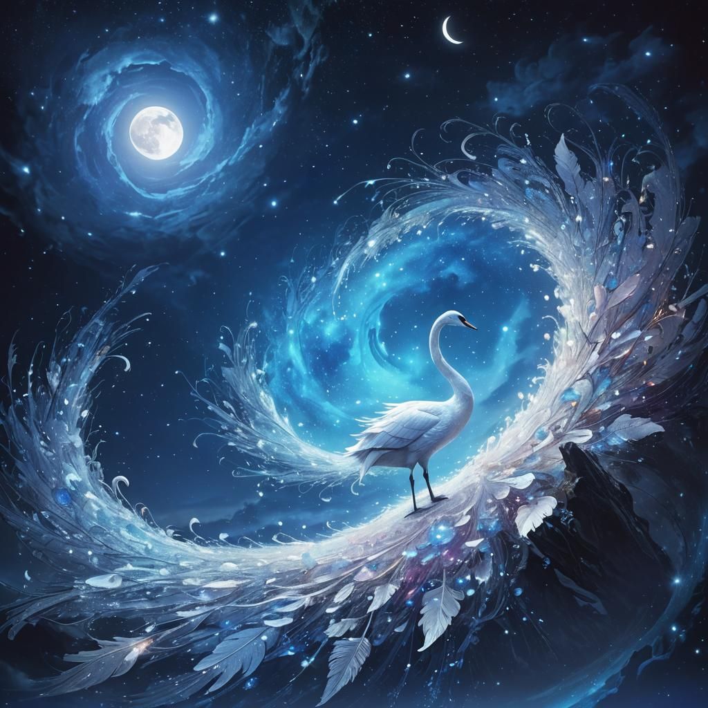Earth as Swan in Celestial Dance