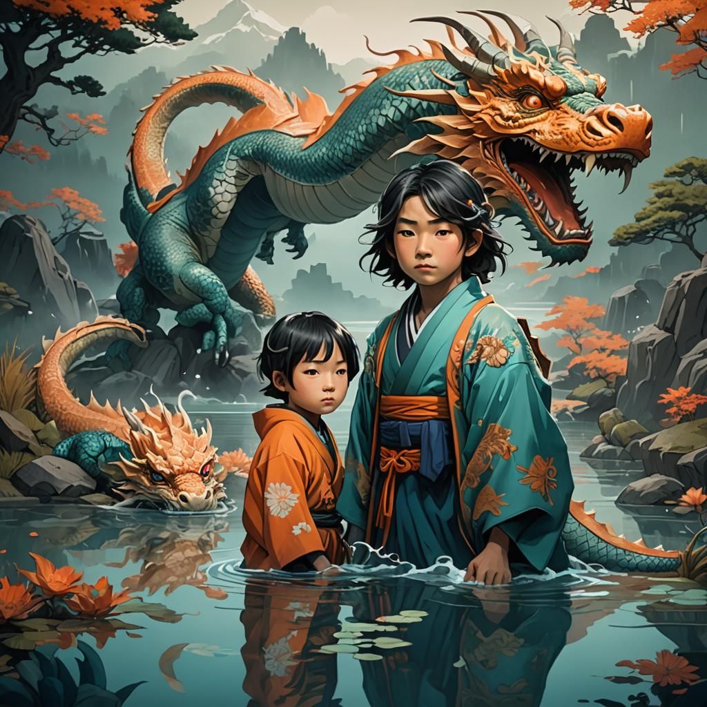 child and dragon
