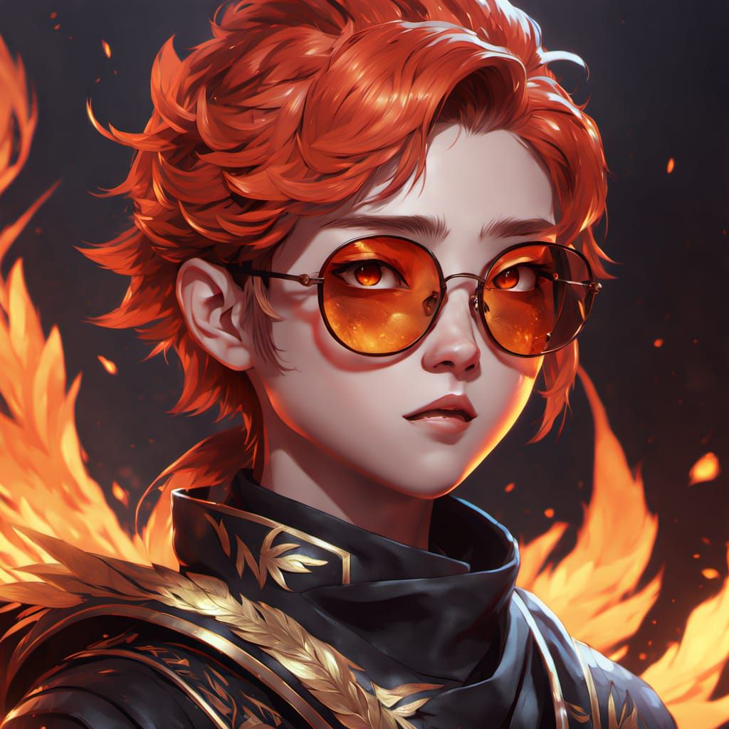 Breathtaking Goddess of Phoenix in Vibrant, Triadic Colors