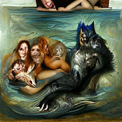 Werewolf and Mermaid Family Portrait