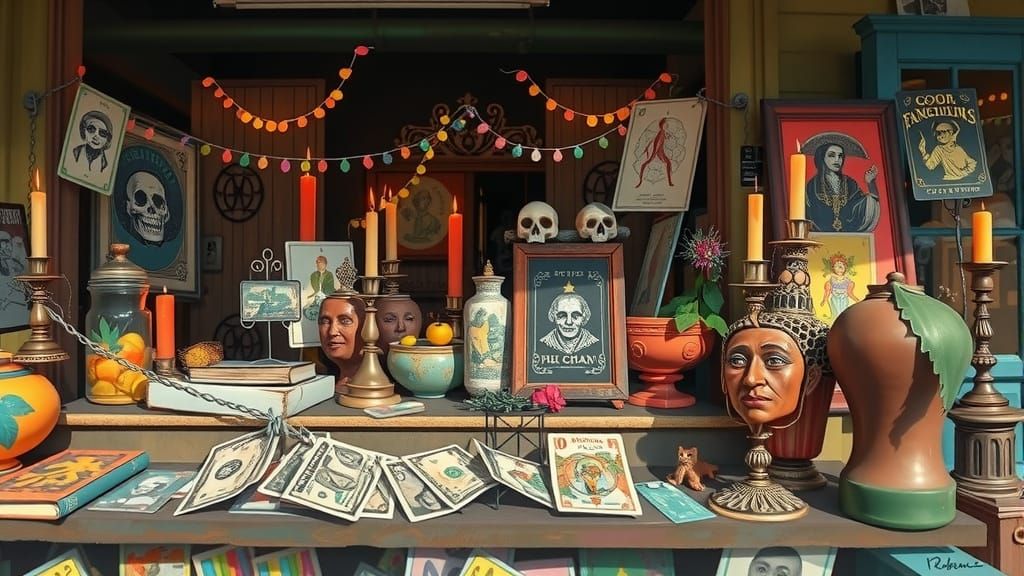 Voodoo Shop Window in New Orleans Style