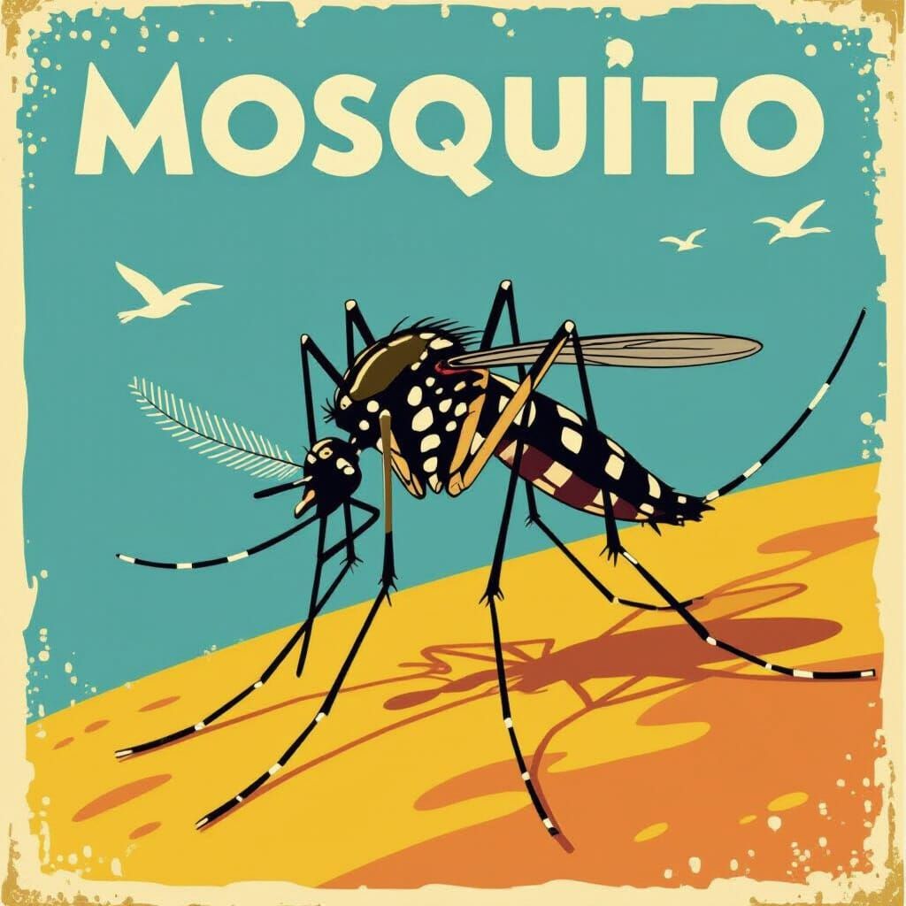 Detailed Rendering of a Mosquito