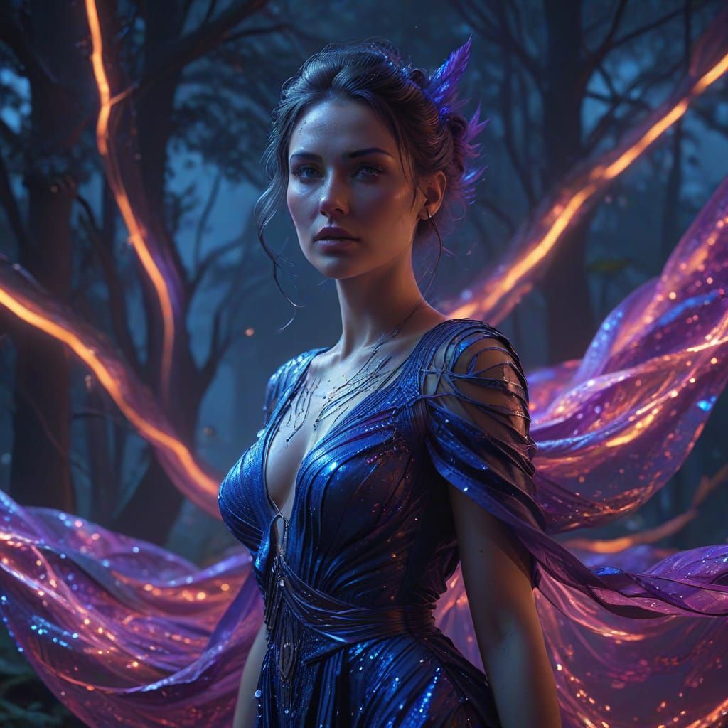 Ethereal Woman in Stunning, High-Contrast Concept Art