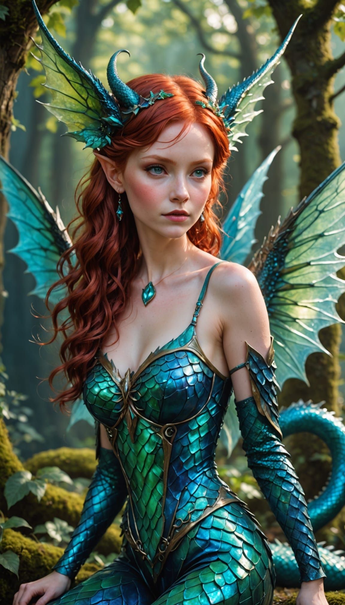 Fairy and Dragon in Majestic Scales