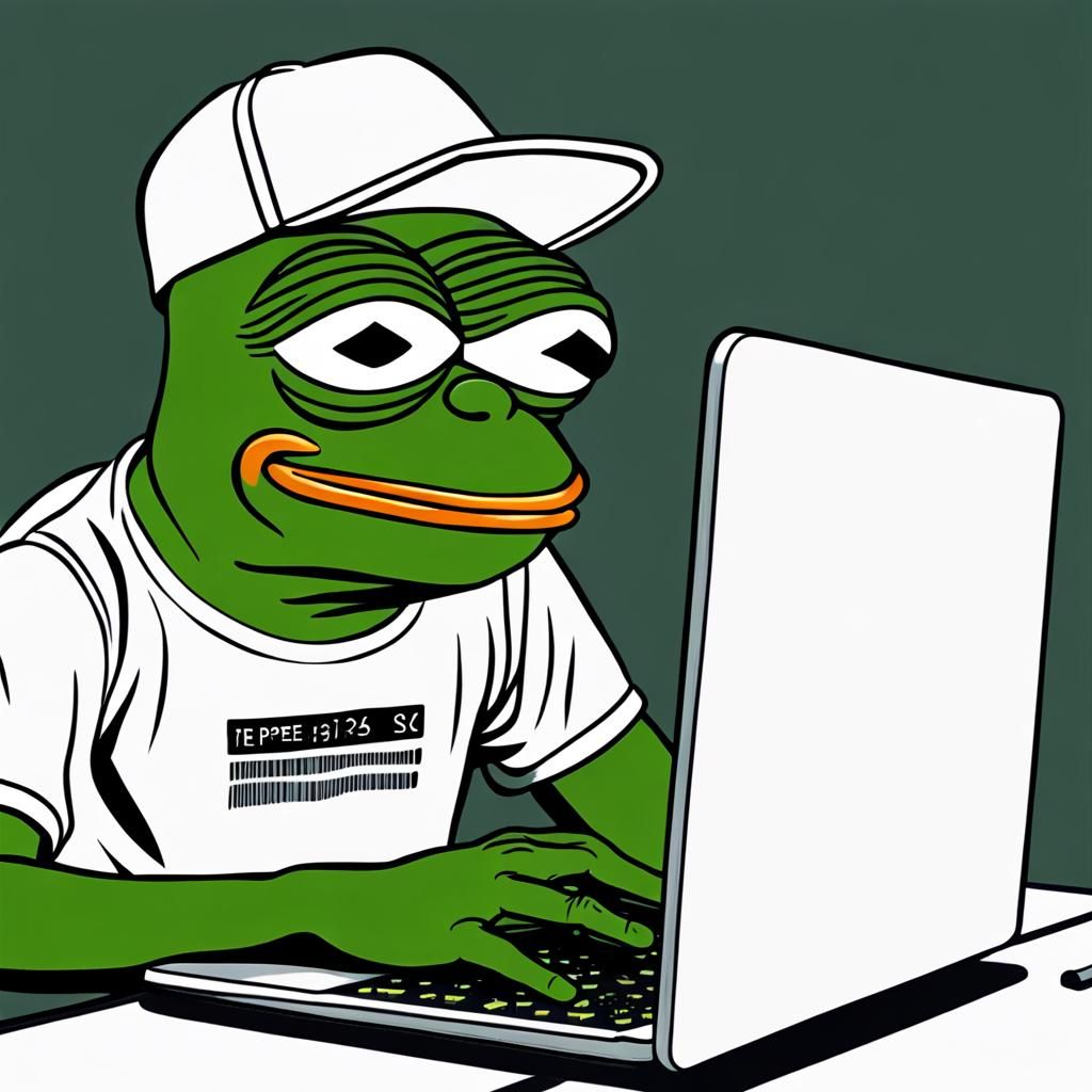 Pepe the Frog Hacking in Anime Style