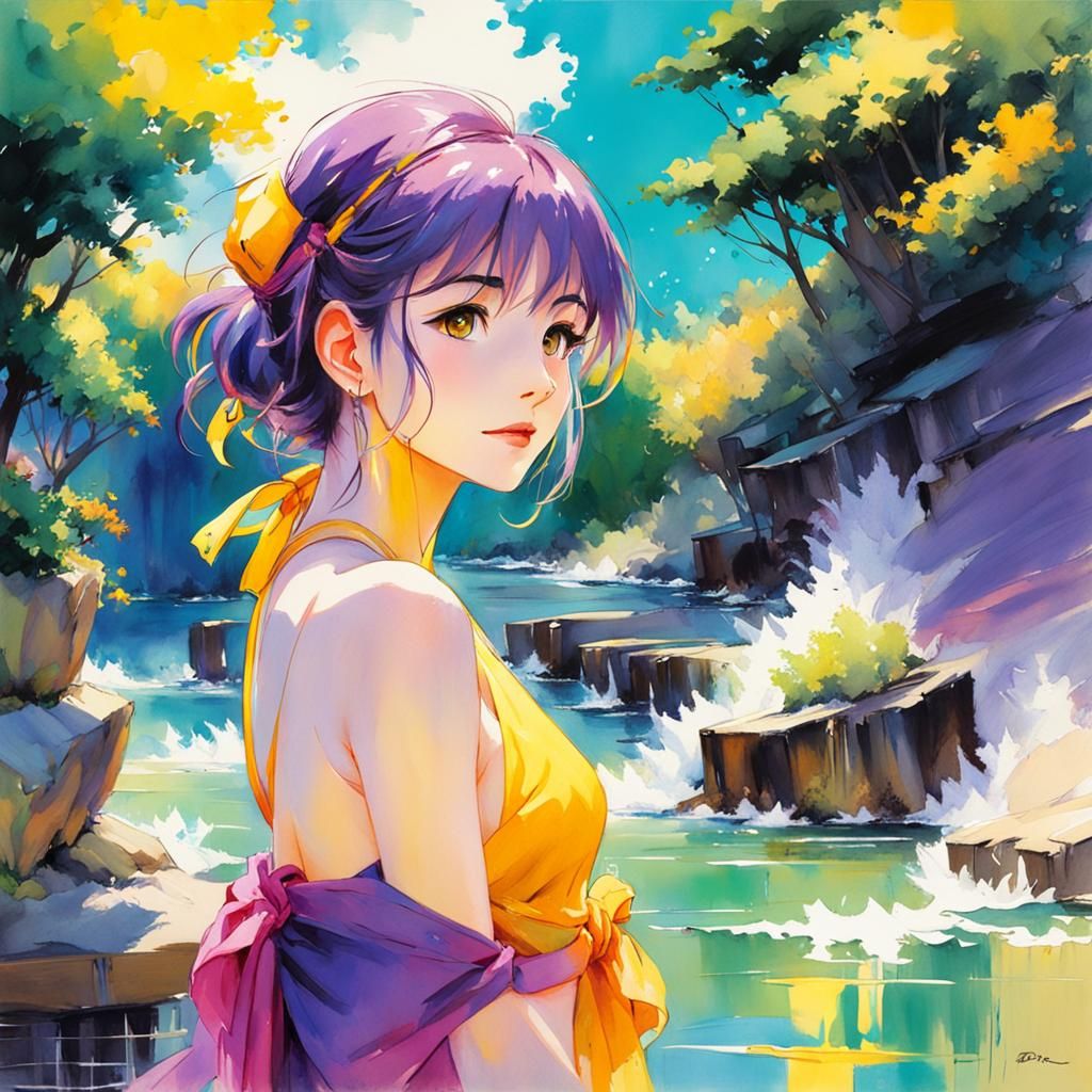 Anime Sunny Day in Studio Ghibli Style