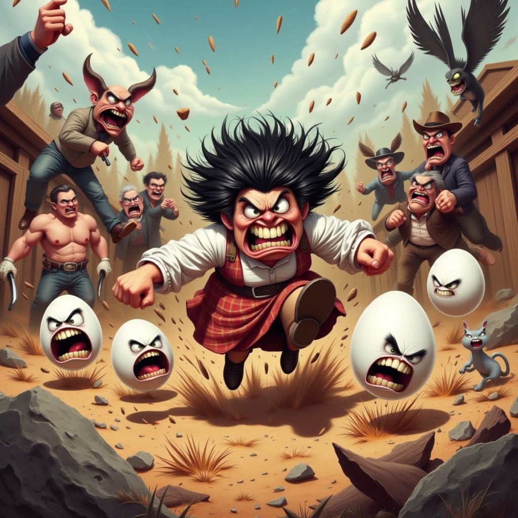 Angry Meemaw Pursues Fierce Western Eggs in a Vintage Movie ...