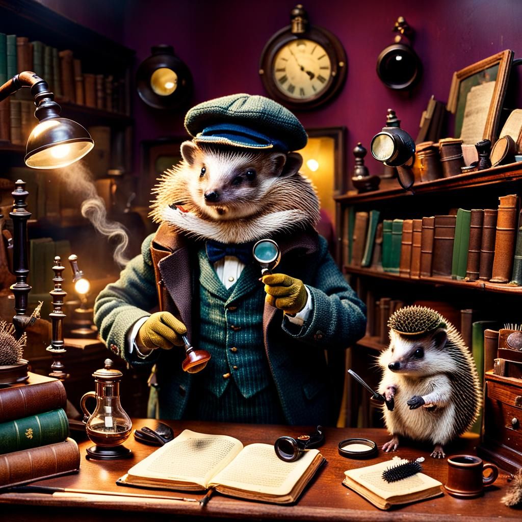 Hedgelock Holmes training son, apprentice Hedgelock Jr. to solve tough cases