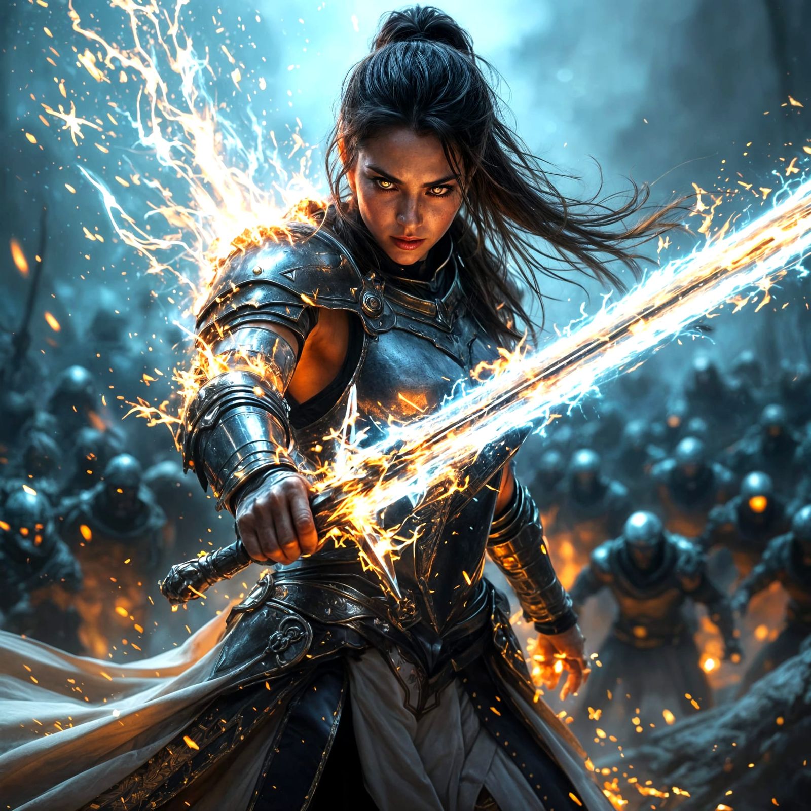 Merciless Paladin Unleashes Divine Power in Epic Fantasy Sce...
