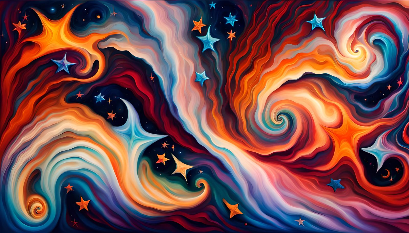 Vivid Star-Beings Emerge from Interstellar Paint Vortex