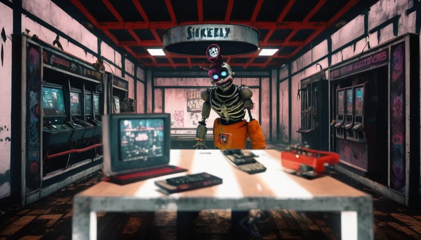 Haunted Animatronic in Abandoned Arcade: Cinematic Concept A...