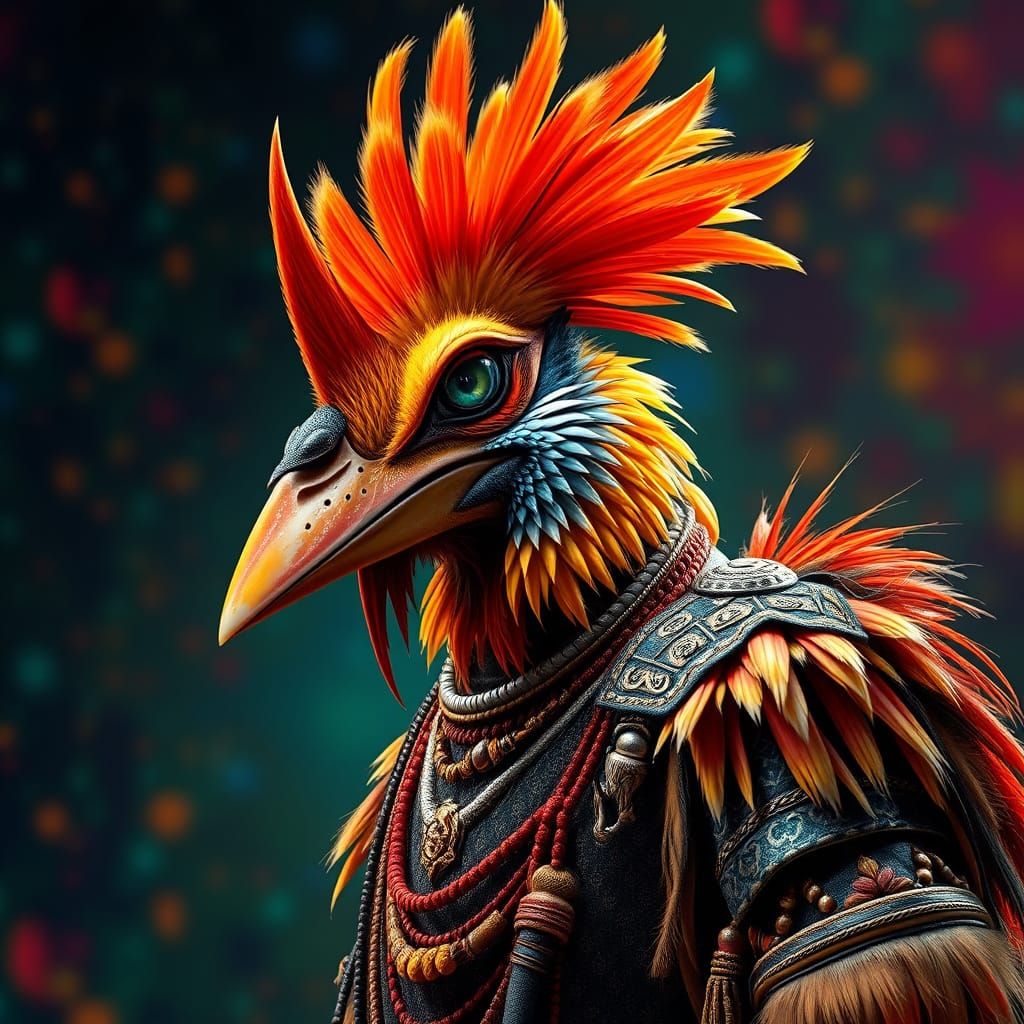 Mysterious Hybrid Creature of Hoatzin and Human