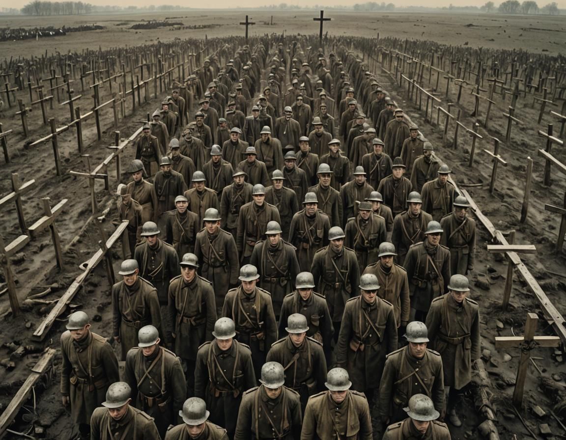 Surreal First World War Scene in Style of Beksiński