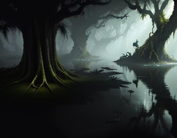 Bullywug Emerges from Mangrove Swamp: 3D Game Art