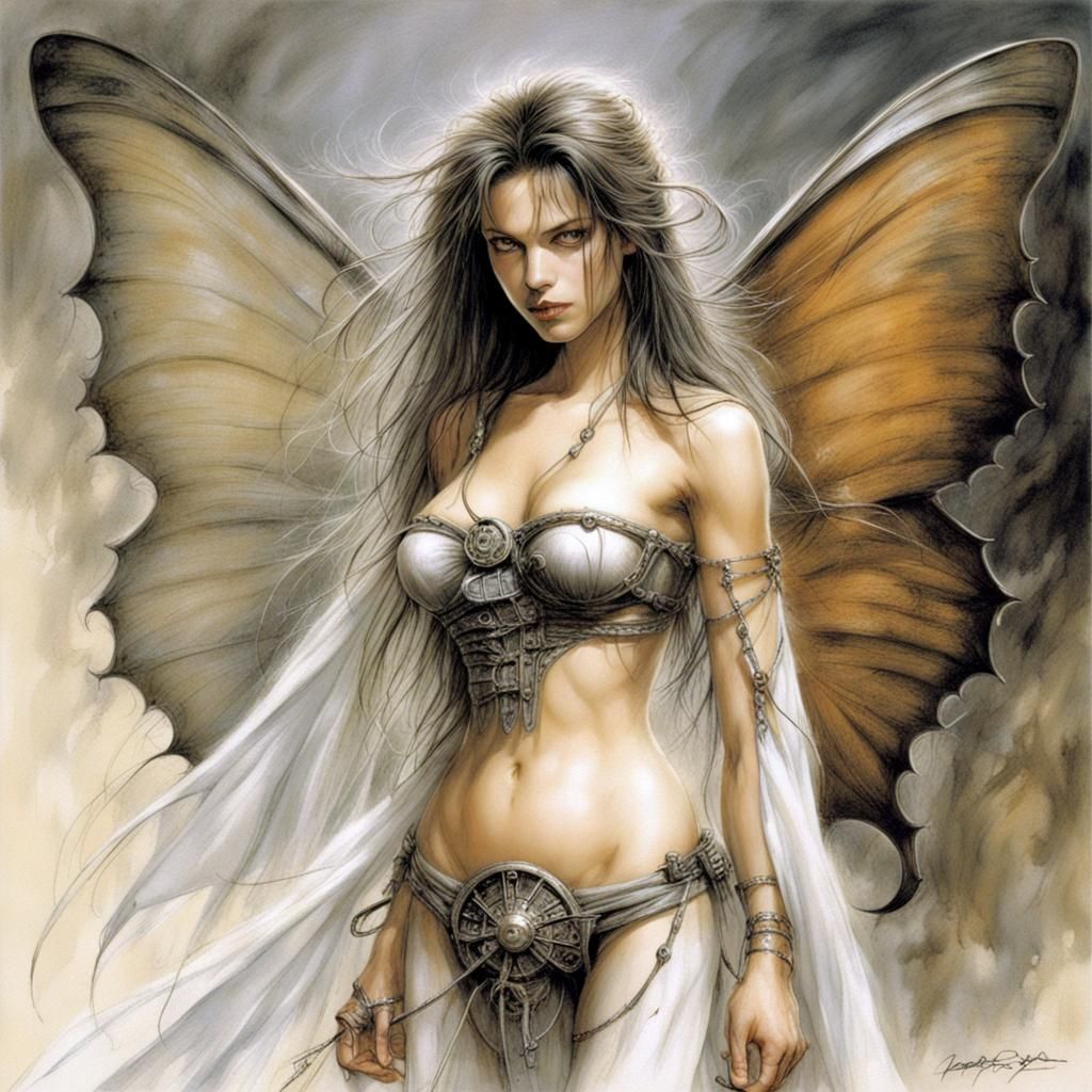 Butterfly in Dark Gothic Fantasy Art Style