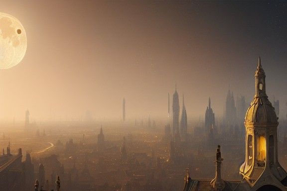 Moon City: Art Nouveau Rococo Architecture