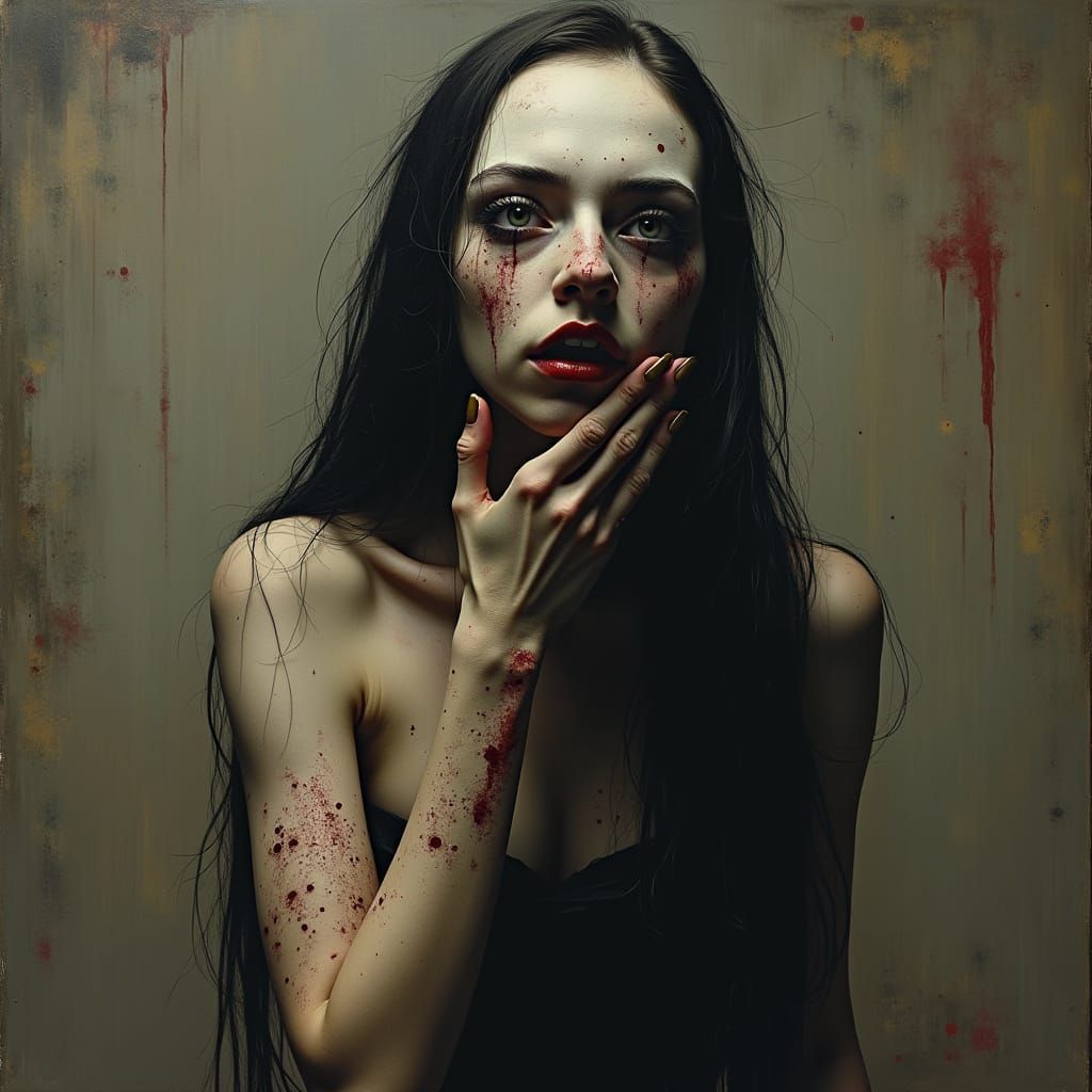 Surreal Abstract Portrait in Picasso and Dore Style