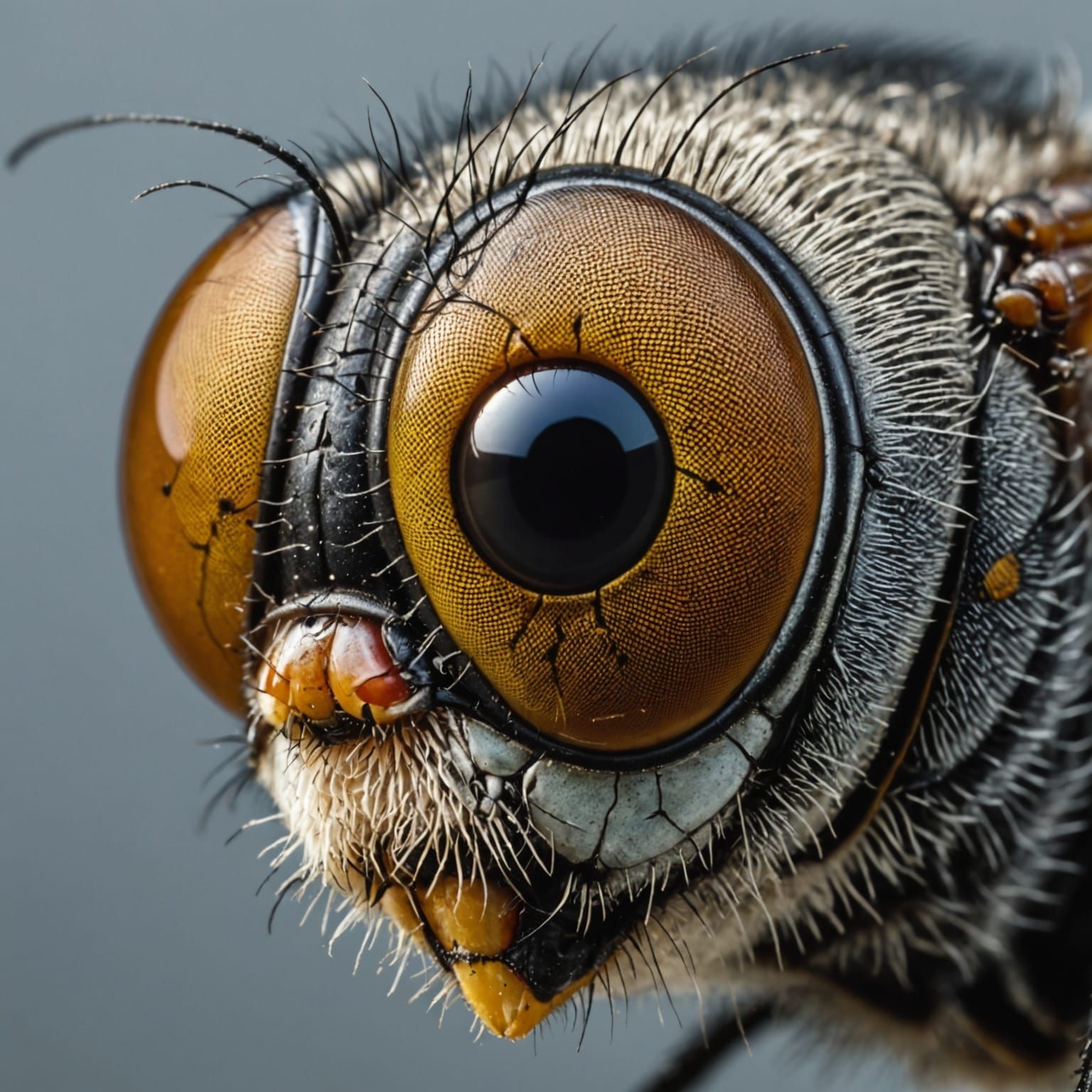 Macro Photograph of a Fly's Eye